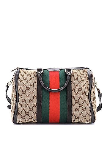 Gucci Vintage Web Boston Bag GG Canvas Medium (view 1)