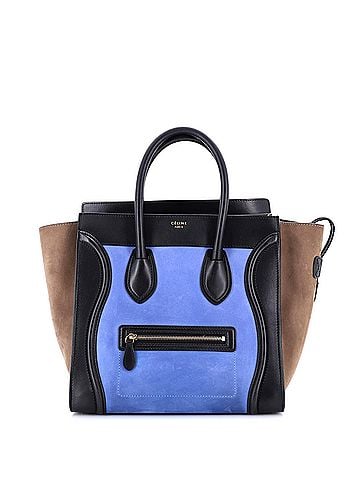Céline Tricolor Luggage Bag Nubuck Mini (view 1)