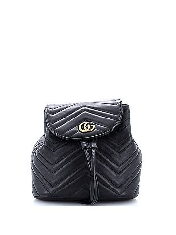 Gucci GG Marmont Drawstring Backpack Matelasse Leather Mini (view 1)