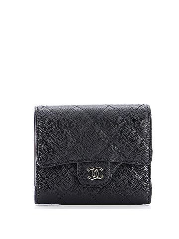 Chanel CC Compact Classic Flap Wallet Quilted Caviar (view 1)