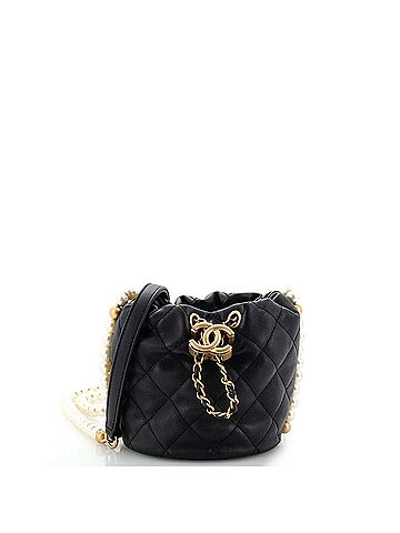 Chanel About Pearls Bucket Bag Quilted Calfskin Mini (view 1)