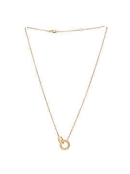 Cartier Love Interlocking Pave Necklace 18K Rose Gold and Diamonds (view 2)