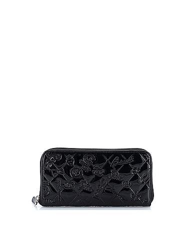 Chanel Lucky Symbols Zip Around Wallet Embossed Patent Long (view 1)