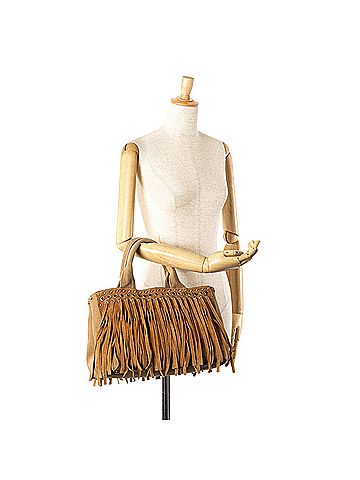 Prada Canvas Canapa Fringe Satchel (view 2)