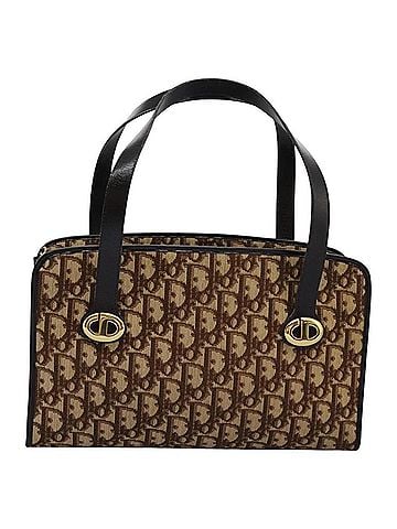 Dior Trotter Brown Canvas Handbag (view 1)