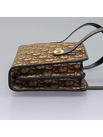 Dior Trotter Brown Canvas Handbag (view 2)