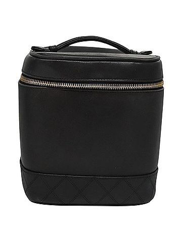 Chanel Vanity Black Leather Handbag (view 1)
