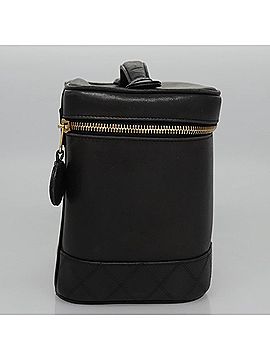 Chanel Vanity Black Leather Handbag (view 2)
