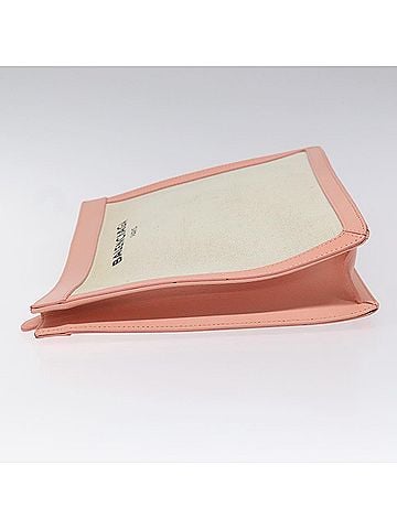 Balenciaga Navy Pouch Pink Canvas Clutch Bag (view 2)