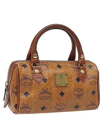 MCM Boston Brown Leather Handbag (view 1)