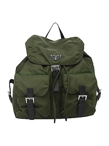 Prada Re-Nylon Khaki Synthetic Backpack Bag (view 1)