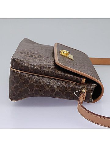 Céline Macadam Brown Canvas Shoulder Bag (view 2)