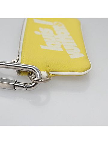 Louis Vuitton Pochette Clés Yellow Leather Wallet (view 2)