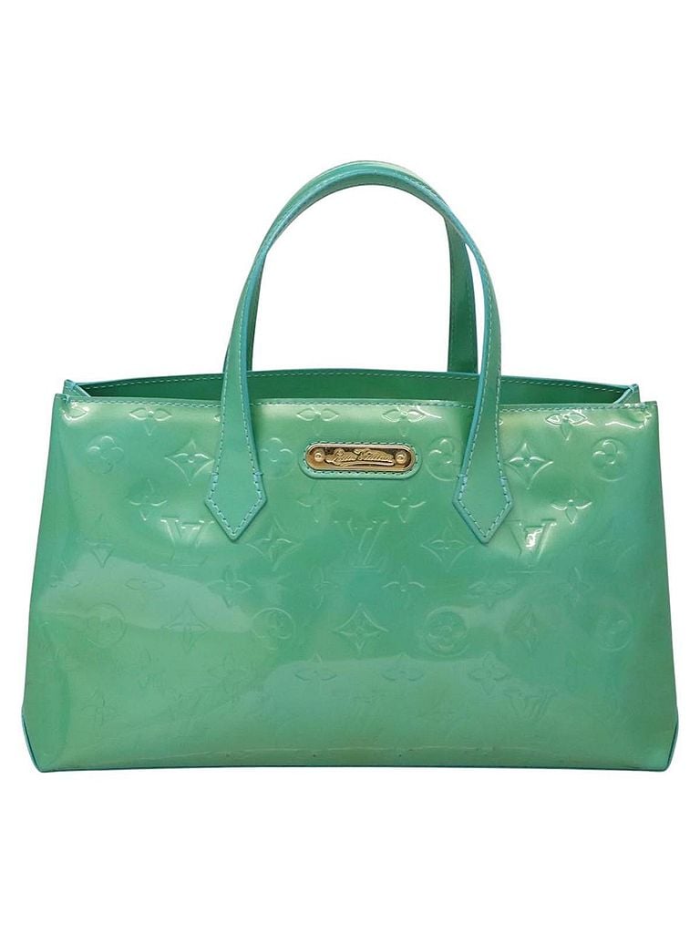 Louis Vuitton 100% Patent Leather Solid Blue Wilshire Blue Patent Leather Handbag One size - photo 1