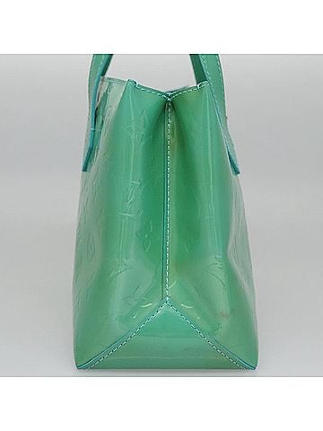 Louis Vuitton Wilshire Blue Patent Leather Handbag (view 2)