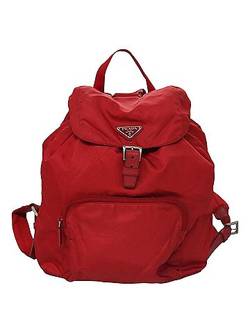Prada Re-Nylon Red Synthetic Backpack Bag (view 1)