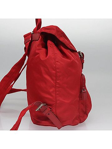 Prada Re-Nylon Red Synthetic Backpack Bag (view 2)