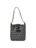 Fendi 100% Canvas Solid Blue Zucchino Navy Canvas Handbag One size - photo 1