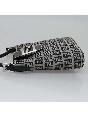 Fendi Zucchino Navy Canvas Handbag (view 2)