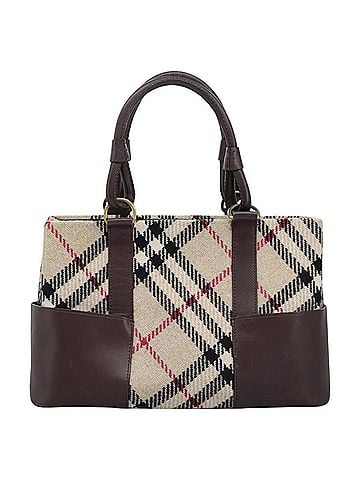 Burberry Nova Check Beige Wool Handbag (view 1)