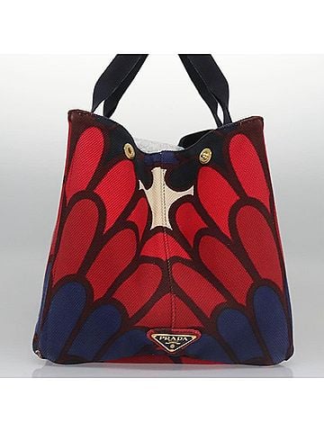 Prada Canapa Multicolour Canvas Handbag (view 2)