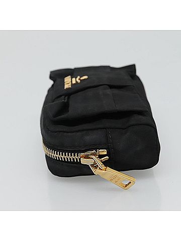 Prada Ribbon Black Synthetic Clutch Bag (view 2)