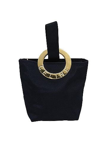 Céline Logo Du Cercle Black Synthetic Clutch Bag (view 1)