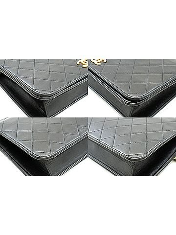 Chanel Black Leather Shoulder Bag (view 2)