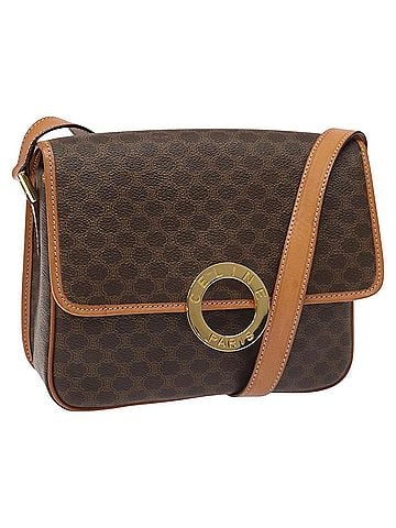 Céline Macadam Brown Canvas Shoulder Bag (view 1)