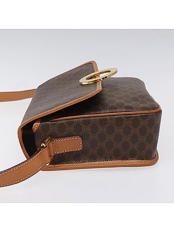 Céline Macadam Brown Canvas Shoulder Bag (view 2)