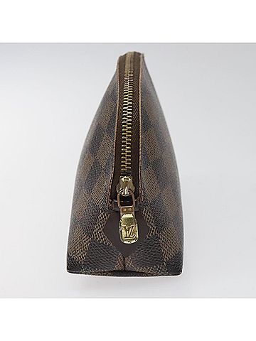 Louis Vuitton Cosmetic Pouch Brown Canvas Clutch Bag (view 2)