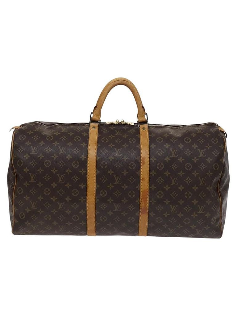 Louis Vuitton 100% Canvas Solid Brown Keepall 60 Brown Canvas Travel Bag One size - photo 1