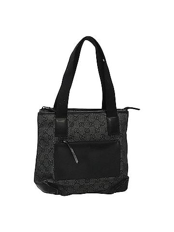 Gucci Gg Canvas Black Canvas Tote Bag (view 1)