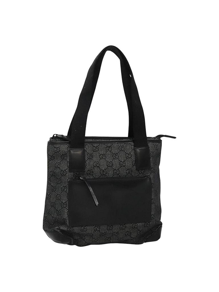 Gucci 100% Canvas Solid Black Gg Canvas Black Canvas Tote Bag One size - photo 1