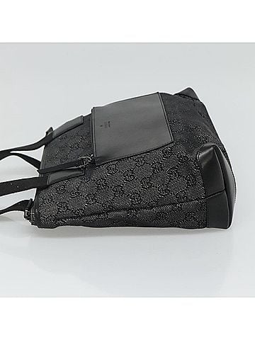 Gucci Gg Canvas Black Canvas Tote Bag (view 2)