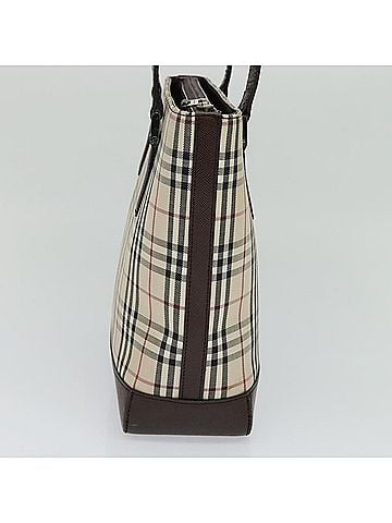 Burberry Nova Check Beige Canvas Shoulder Bag (view 2)