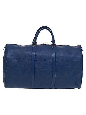 Louis Vuitton Keepall 50 Navy Leather Travel Bag (view 1)