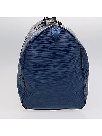 Louis Vuitton Keepall 50 Navy Leather Travel Bag (view 2)