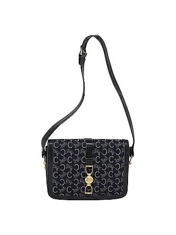 Céline Macadam Navy Canvas Shoulder Bag (view 1)