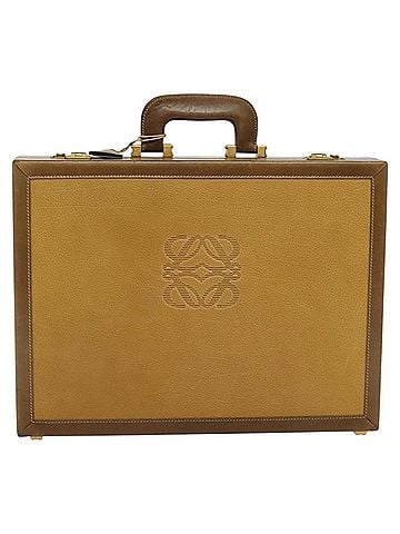 Loewe Anagram Beige Leather Briefcase Bag (view 1)