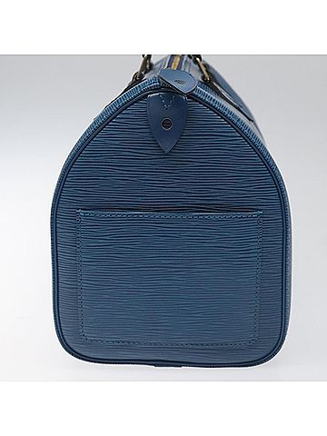 Louis Vuitton Speedy 30 Blue Leather Handbag (view 2)