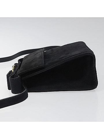 Salvatore Ferragamo Navy Suede Handbag (view 2)