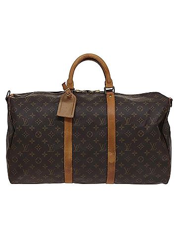 Louis Vuitton Keepall Bandouliere 50 Brown Canvas Travel Bag (view 1)