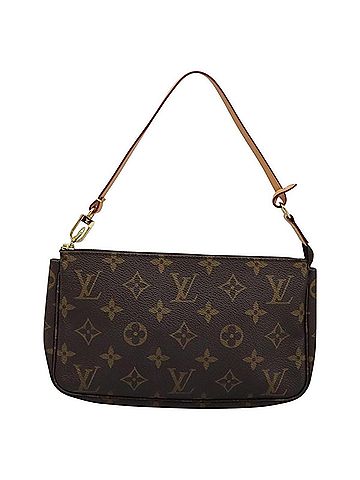 Louis Vuitton Pochette Accessoire Brown Canvas Clutch Bag (view 1)