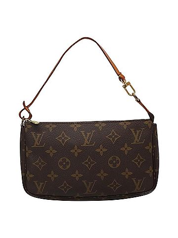 Louis Vuitton Pochette Accessoire Brown Canvas Clutch Bag (view 1)