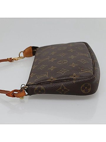 Louis Vuitton Pochette Accessoire Brown Canvas Clutch Bag (view 2)