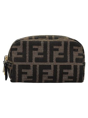 Fendi Zucca Brown Canvas Clutch Bag (view 1)