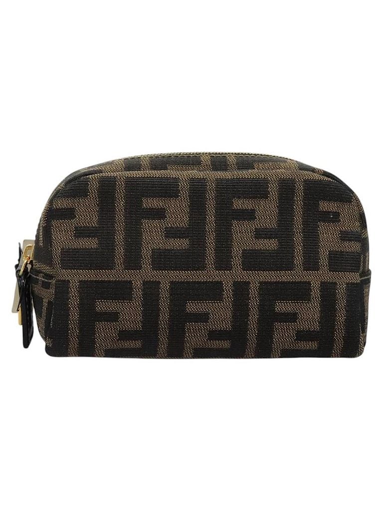 Fendi 100% Canvas Solid Brown Zucca Brown Canvas Clutch Bag One size - photo 1