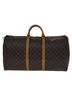 Louis Vuitton 100% Canvas Solid Brown Keepall 60 Brown Canvas Travel Bag One size - photo 1