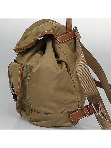 Prada Re-Nylon Khaki Synthetic Backpack Bag (view 2)
